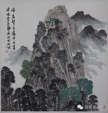 高山流水听泉声《北京画家--苏海河山水画》欣赏