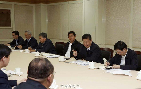 习近平考察菏泽给官员念对联：莫以百姓可欺(图)
