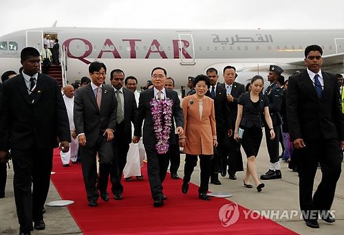 韩国总理建交以来首次访问斯里兰卡