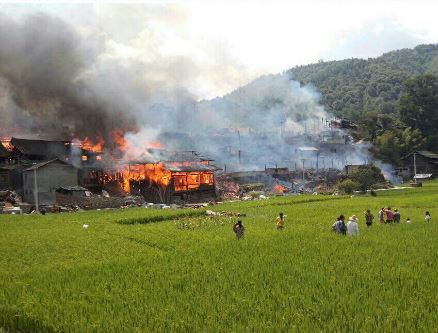 湖南靖州县发生特大火灾 248名村民房屋被烧毁