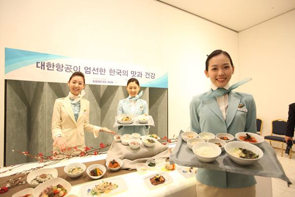 韩国大韩航空宣布将于2014年推出传统韩式料理全餐服务
