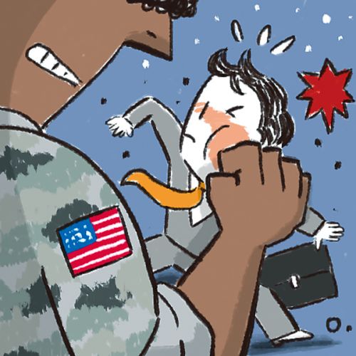 驻日美军在韩国街头推倒无辜市民 被警察移交美军处理