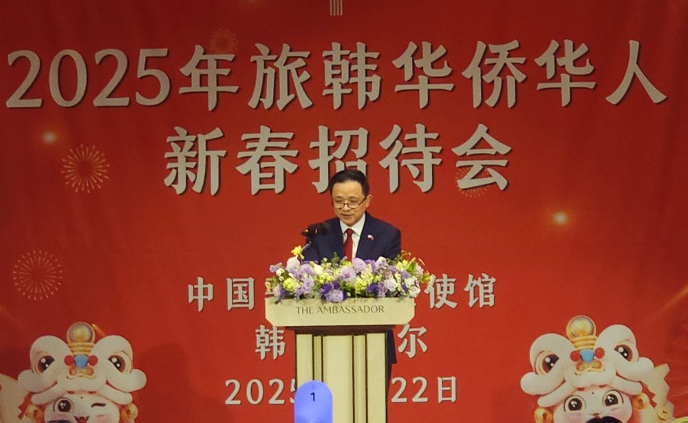 中国驻韩国大使馆举办“2025年旅韩华侨华人新春招待会” 共庆佳节