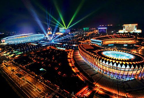 全运会场馆夜景