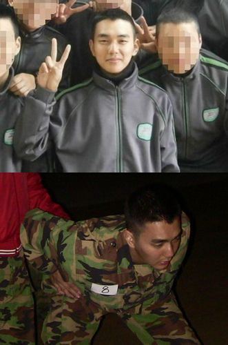 韩男星俞承豪服役照曝光微笑做“V”字手势(图)