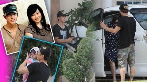 吴尊抱第二胎新生儿子出院 一家四口曝光(图)